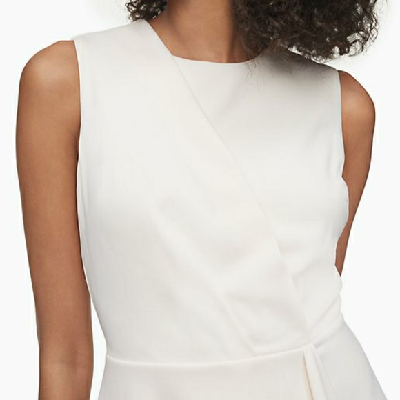 Solid Sleeveless Cascading Ruffle Dress - Picture 2 of 10